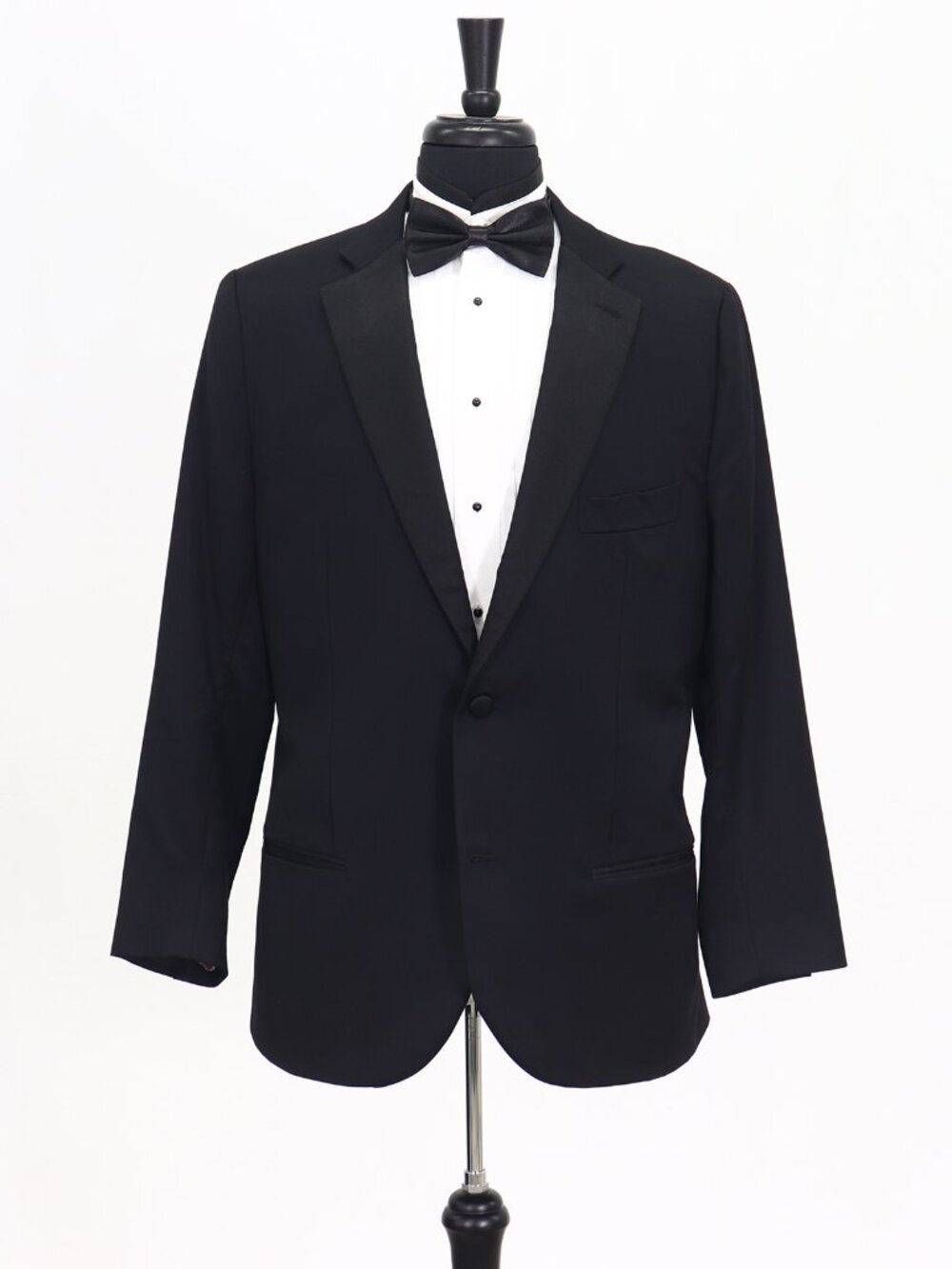 ISAIA 44L Black Blazer Sport Coat Tuxedo Jacket 2-Button Solid Y973